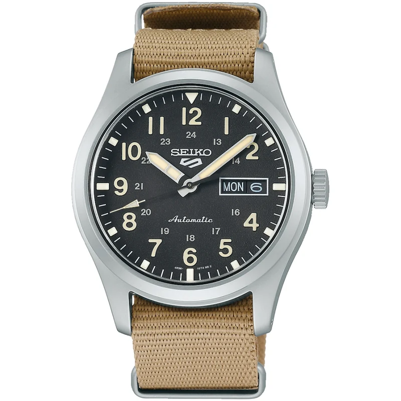 Montre Seiko 5 Sports Homme Automatique SRPG35K1 Field Sports Noir Bracelet Nylon