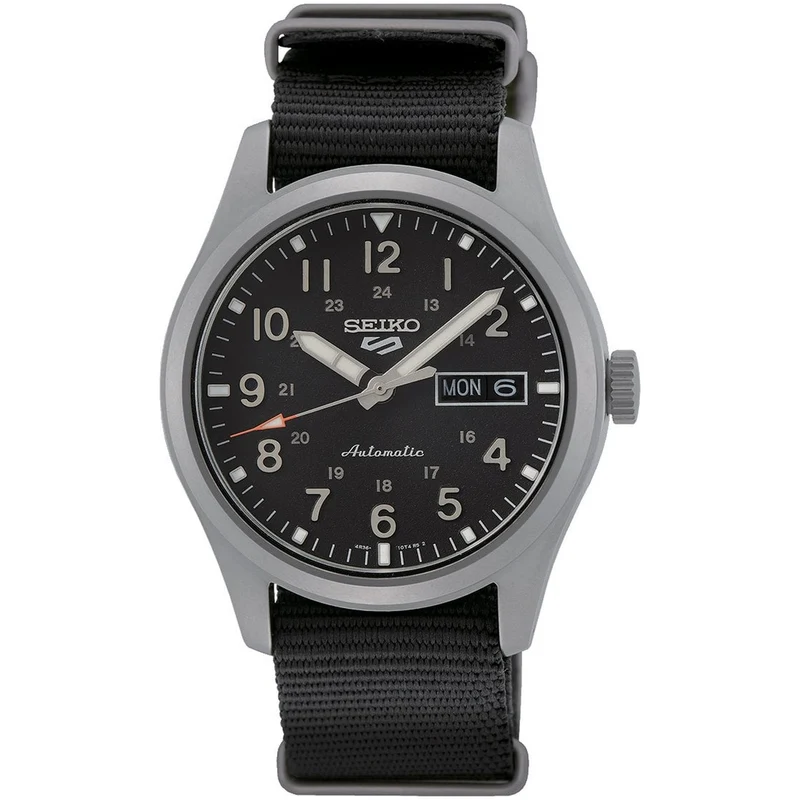 Montre Seiko 5 Sports Homme Automatique SRPG37K1 Field Sports Noir Bracelet Nylon