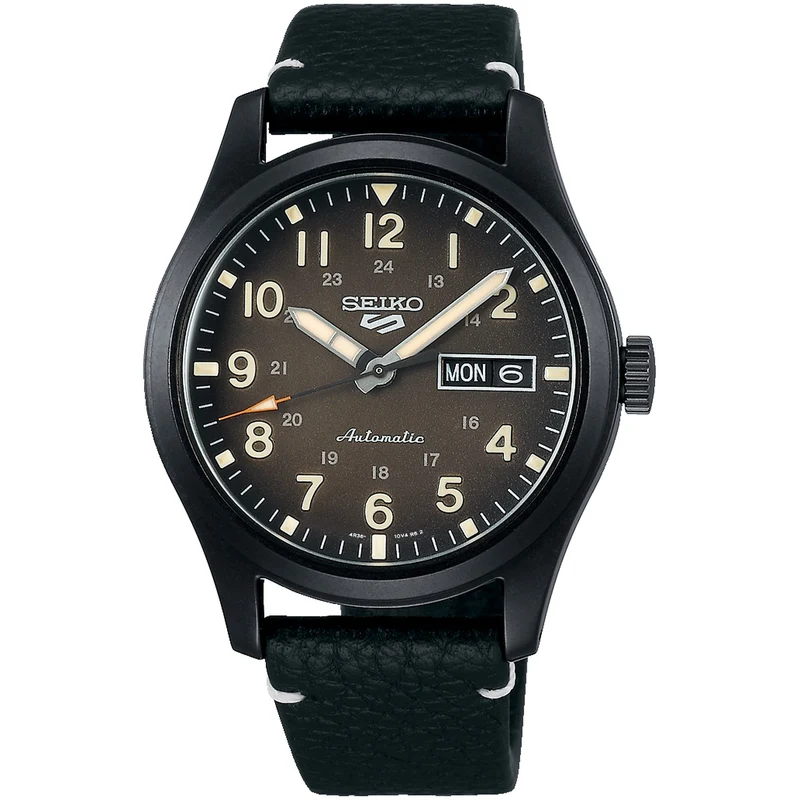 Montre Seiko 5 Sports Homme Automatique SRPG41K1 Field Sports Noir Bracelet Cuir