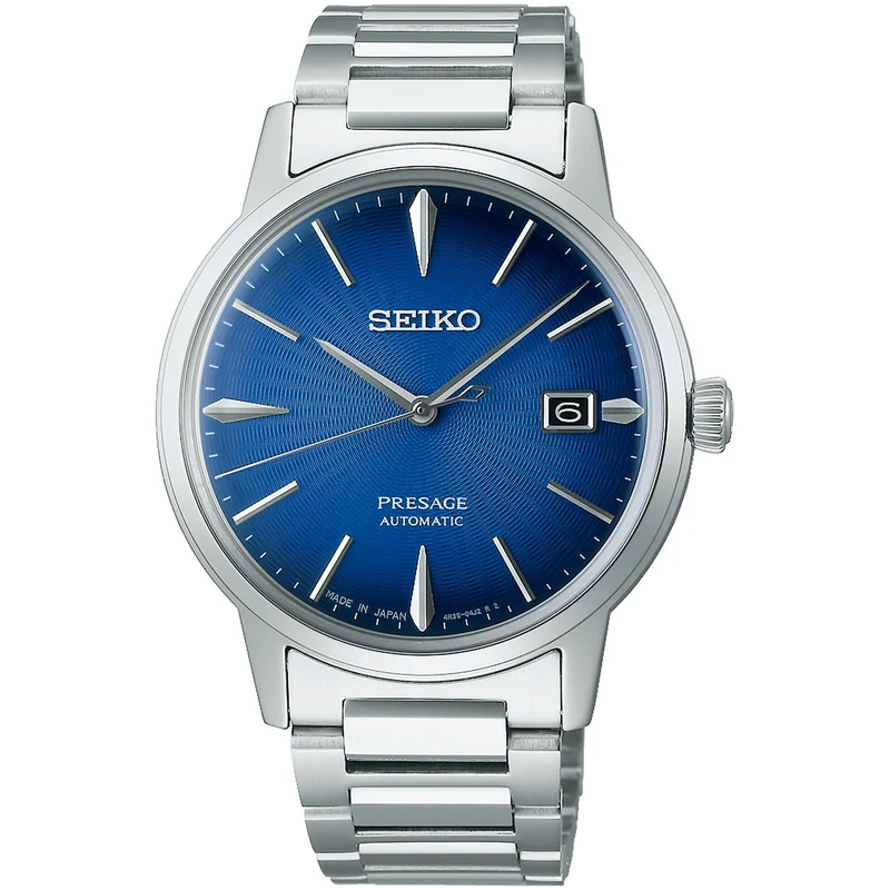 Montre Seiko Presage Cocktail Homme Automatique SRPJ13J1 Bleu Aviation