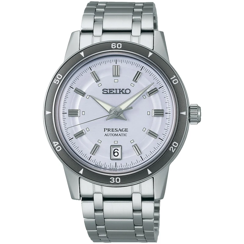 Montre Seiko Presage Homme Automatique SRPL73J1 Style 60's Violet Clair