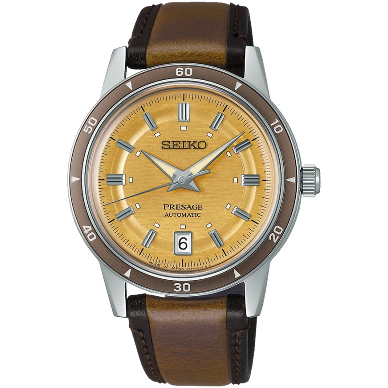 Montre Seiko Presage Homme Automatique SRPL75J1 Style 60's Champagne
