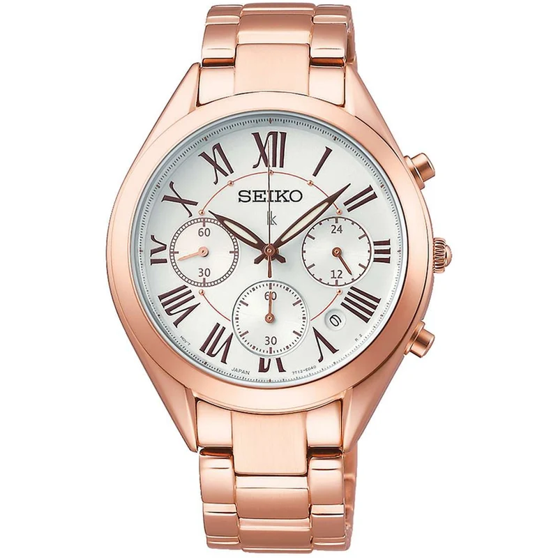 Montre Seiko Lukia Quartz Femme SRWZ14P1 Chronographe Or Rose
