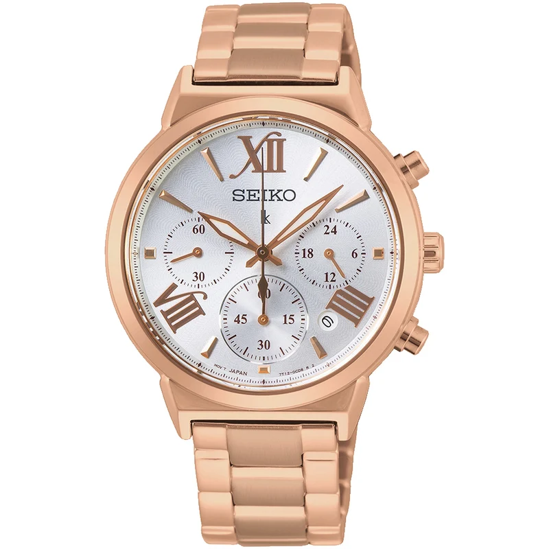 Montre Seiko Lukia Quartz Femme SRWZ66P1 Chronographe Or Rose