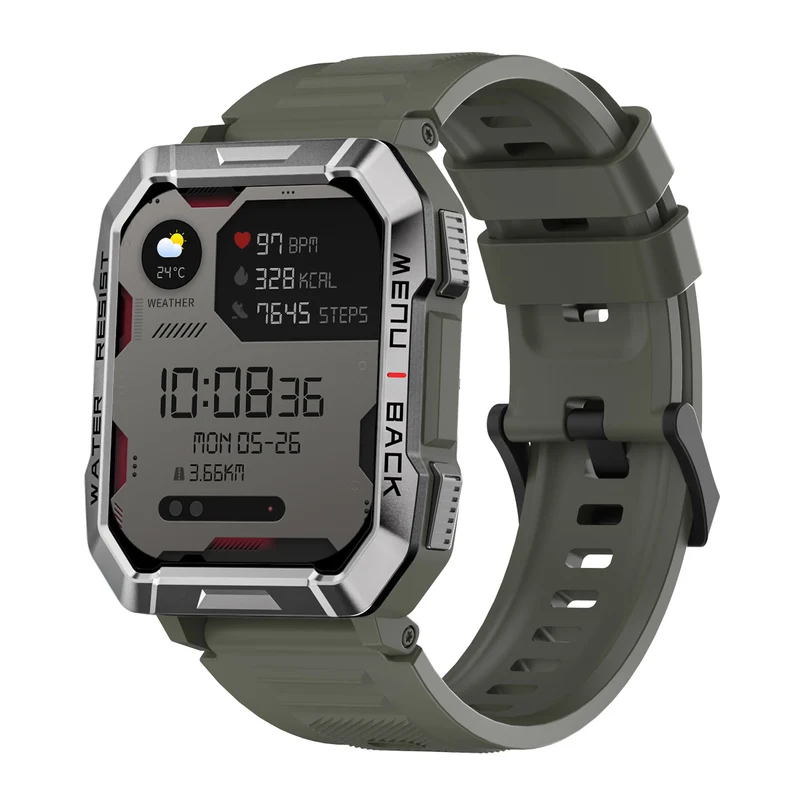 Blackview W60 – Montre Connectée Outdoor avec Boussole – Écran 2,01" – Lampe Torche LED – Batterie 900 mAh