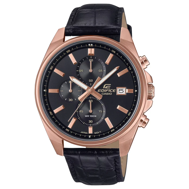 Montre Casio Edifice EFV-610ECL-1A Homme Noir Or Rose