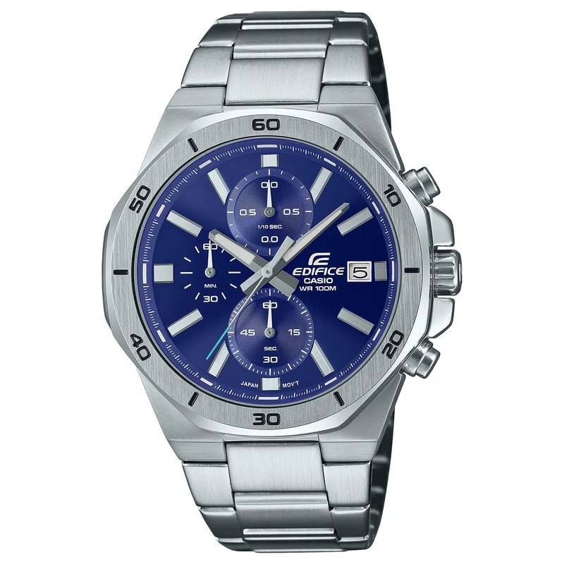 Montre Casio Edifice EFV-640D-2A Homme Argenté Bleu