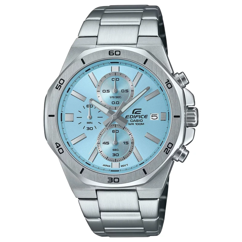 Montre Casio Edifice EFV-640D-2B Homme Argenté Bleu