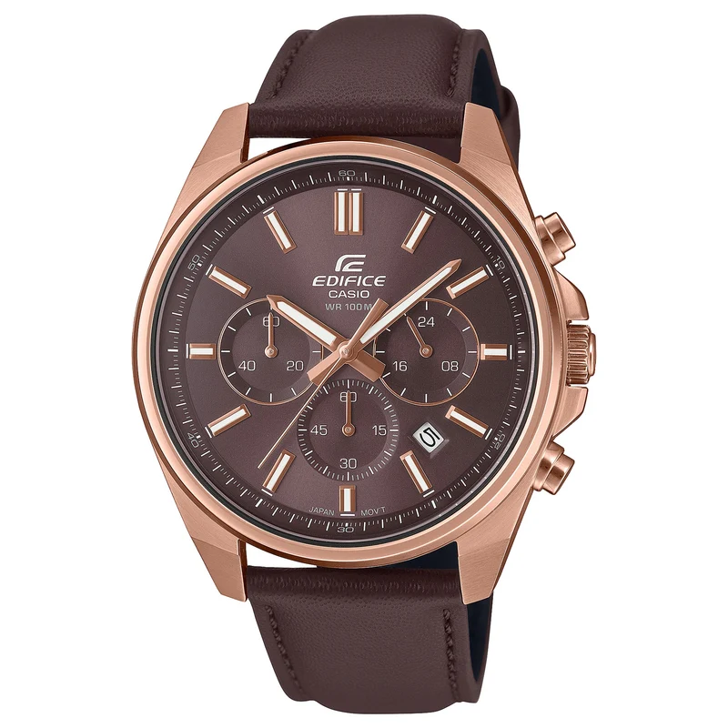 Montre Casio Edifice EFV-650CL-5A Homme Marron Or Rose