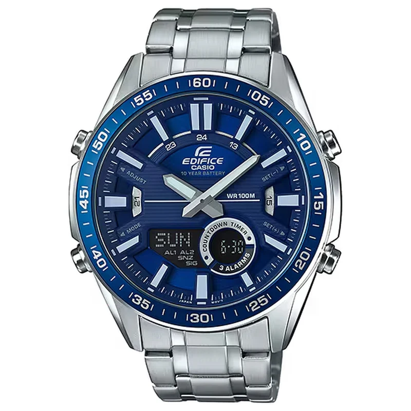 Montre Casio Edifice EFV-C100D-2A Homme Argenté Bleu