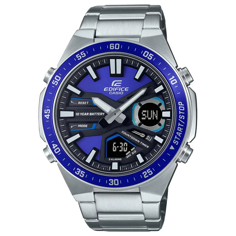 Montre Casio Edifice EFV-C110D-2A Homme Argenté Bleu