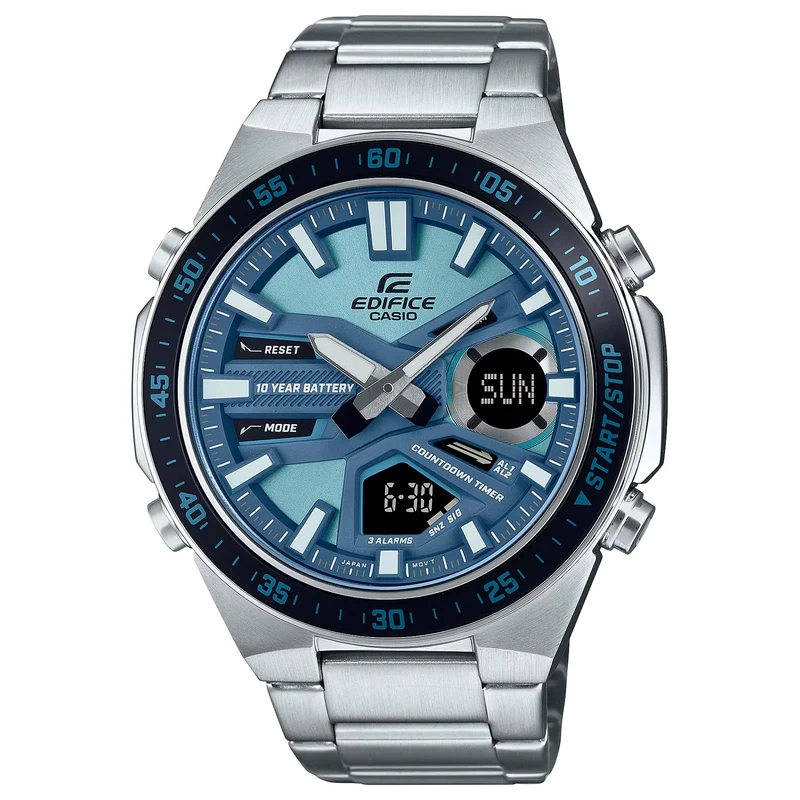 Montre Casio Edifice EFV-C110D-2B Homme Argenté Bleu