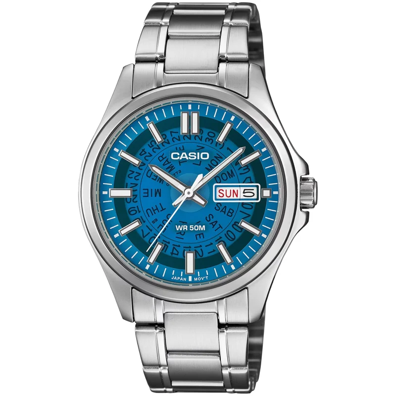Montre Casio Timeless MTP-E740-2A2 Homme Quartz Bleu Transparent