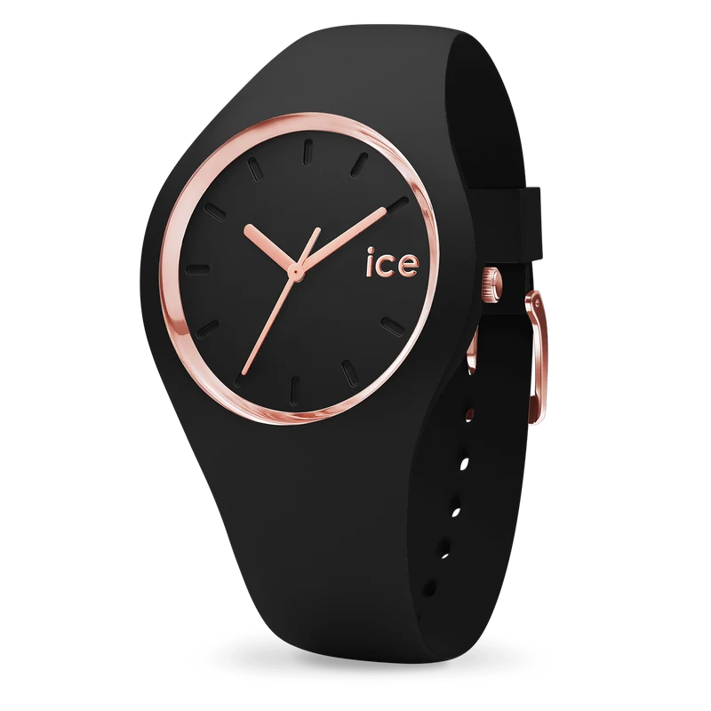 Ice Watch - Montre Silicone Noir & Rose Doré Small