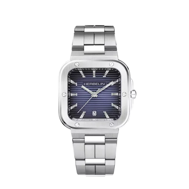 Michel Herbelin - Montre Cap Camarat carrée fond bleu 12246B15