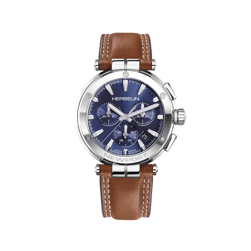 Michel Herbelin - Montre Newport Chrono Fond Bleu