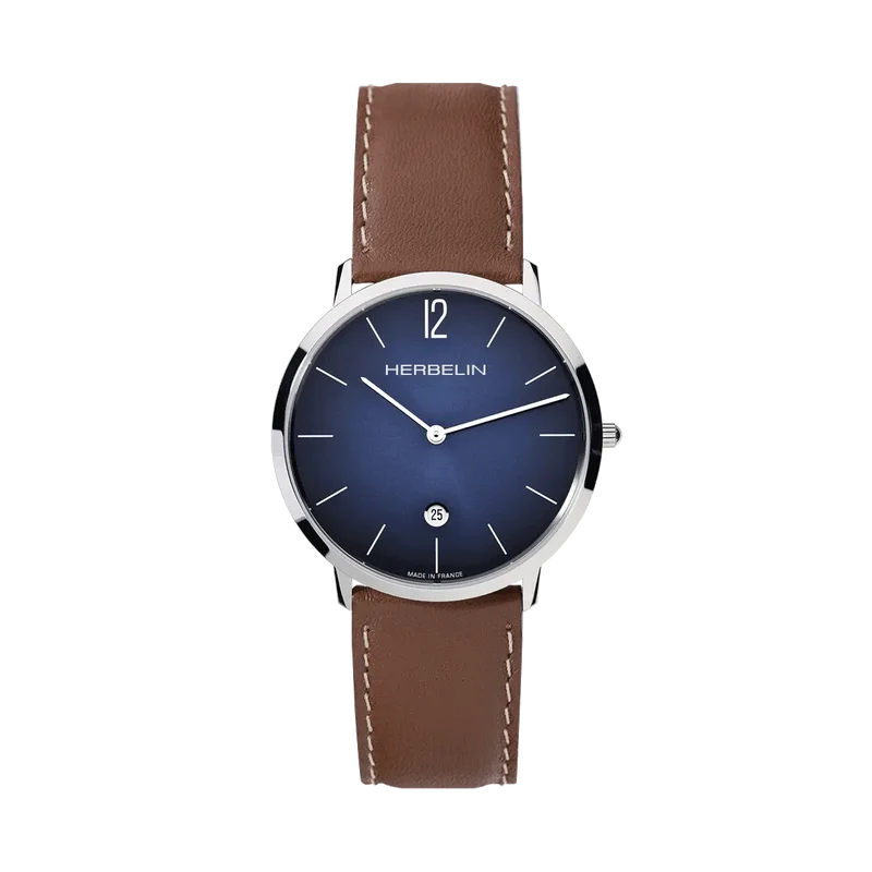 Michel Herbelin - Montre CITY en Cuir Marron 19515AP15GD