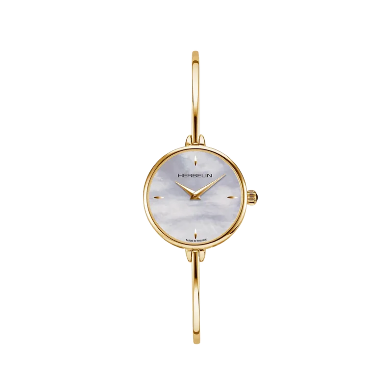Michel Herbelin - Montre Fil Ronde Cadran Doré 17206BP19