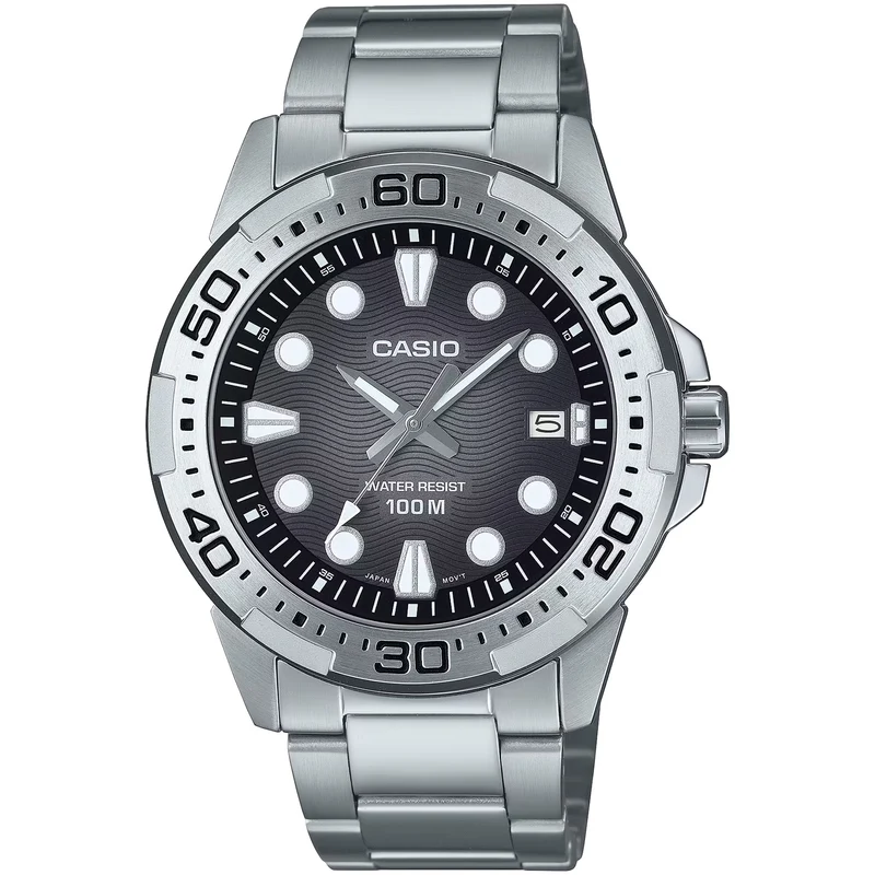 Montre Casio Homme MTD-140D-1A Quartz Analogique Argent Noir