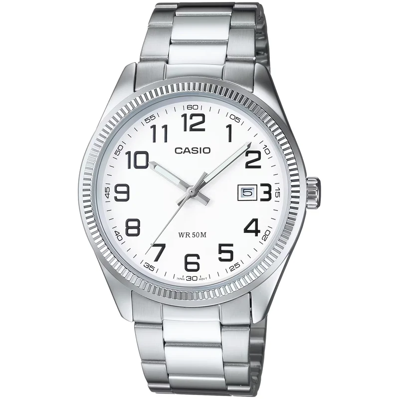 Montre Casio Homme MTP-1302D-7B Quartz Analogique Argent Blanc