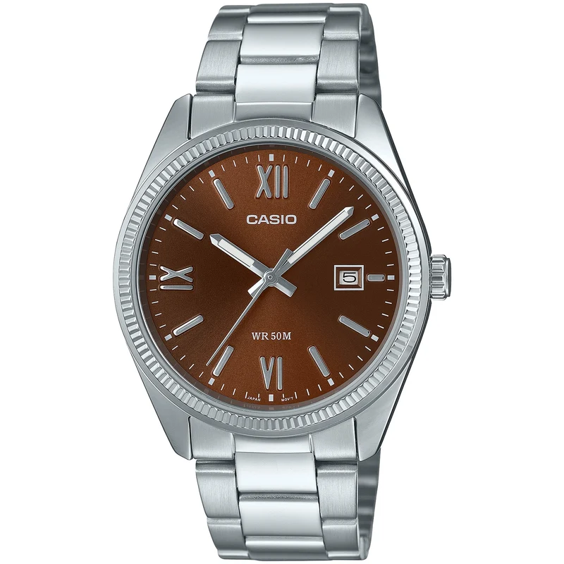 Montre Casio Homme MTP-1302DD-5A Quartz Analogique Argent Marron