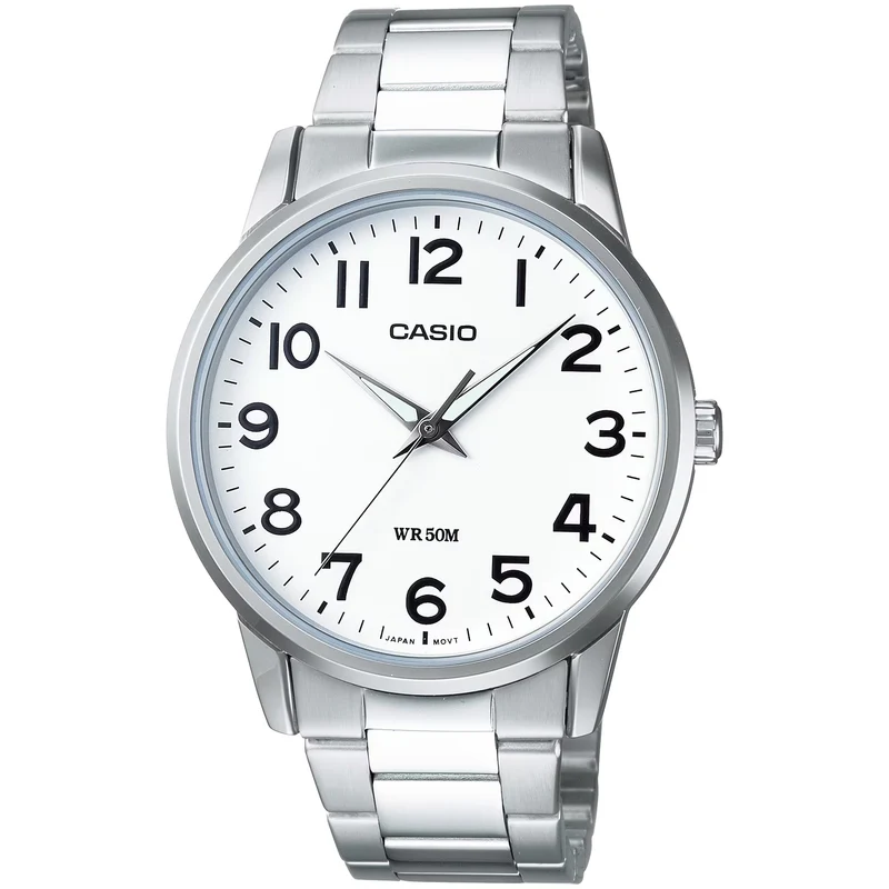 Montre Casio Homme MTP-1303D-7B Quartz Analogique Argent Blanc