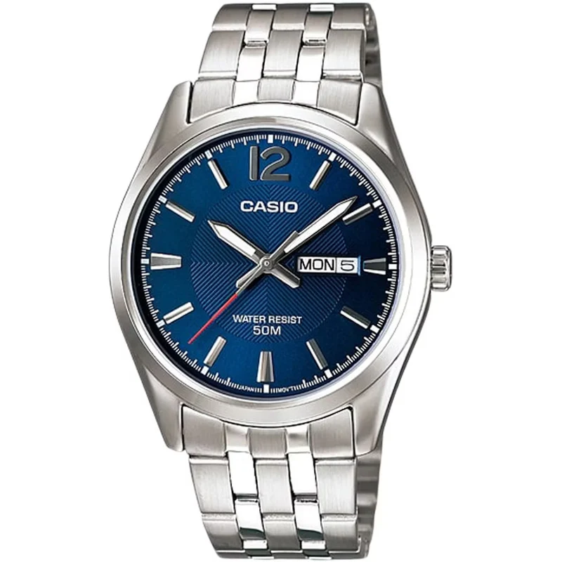Montre Casio Homme MTP-1335D-2A Quartz Analogique Argent Bleu
