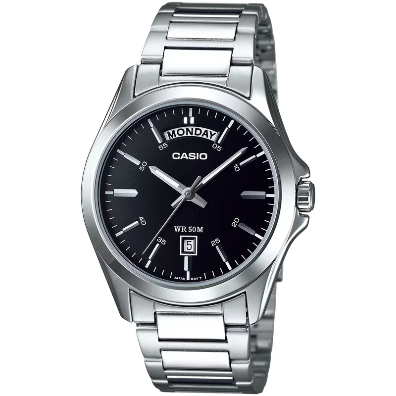 Montre Casio Homme MTP-1370D-1A1 Quartz Analogique Argent Noir
