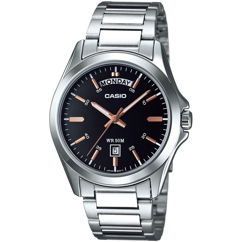 Montre Casio Homme MTP-1370D-1A2 Quartz Analogique Argent Noir