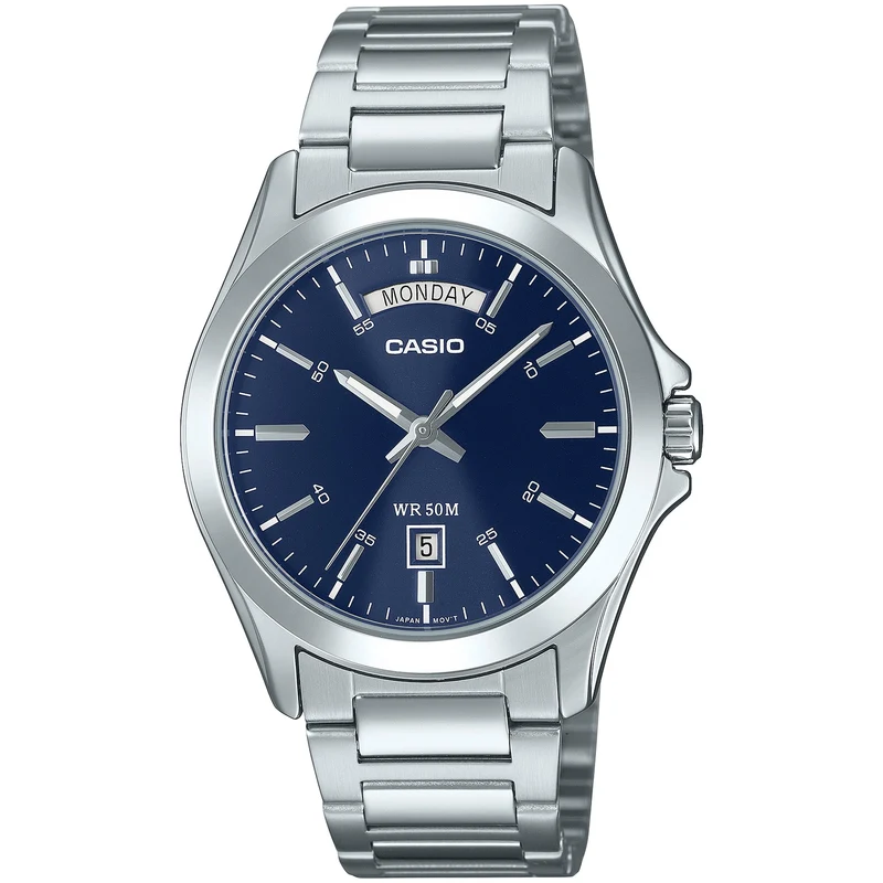 Montre Casio Homme MTP-1370D-2A2 Quartz Analogique Argent Bleu