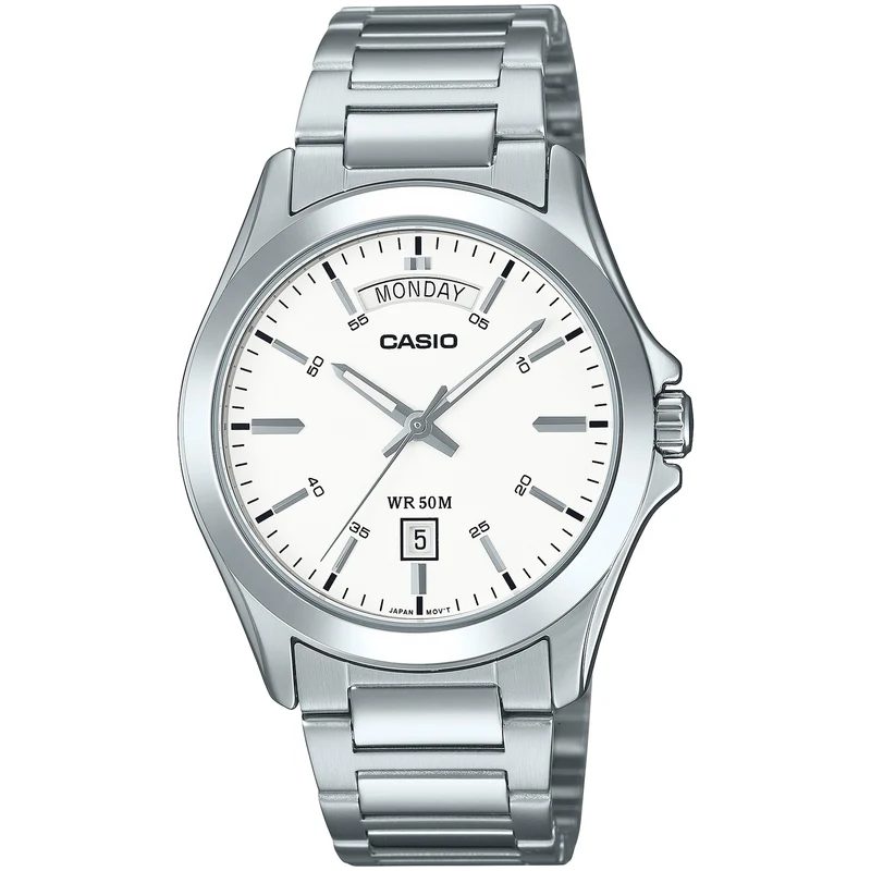 Montre Casio Homme MTP-1370D-7A3 Quartz Analogique Argent Blanc