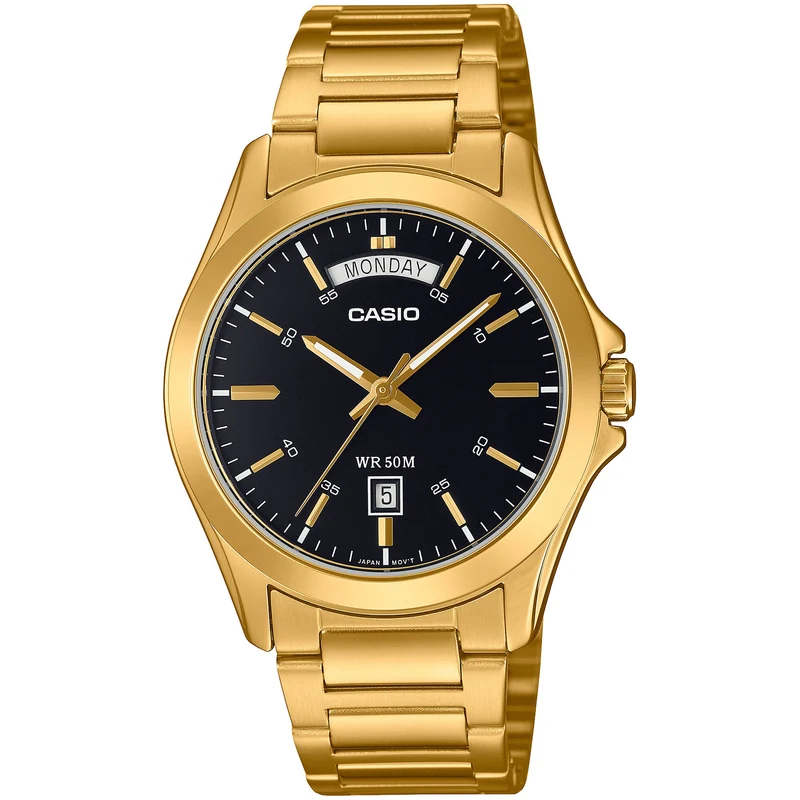 Montre Casio Homme MTP-1370G-1A Quartz Analogique Doré Noir