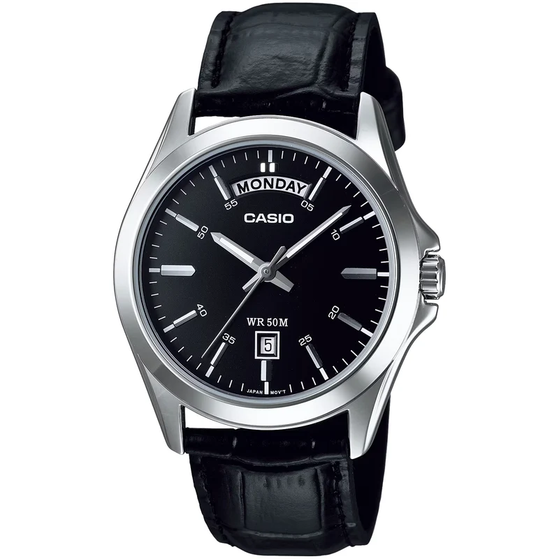 Montre Casio Homme MTP-1370L-1A Quartz Analogique Argent Noir