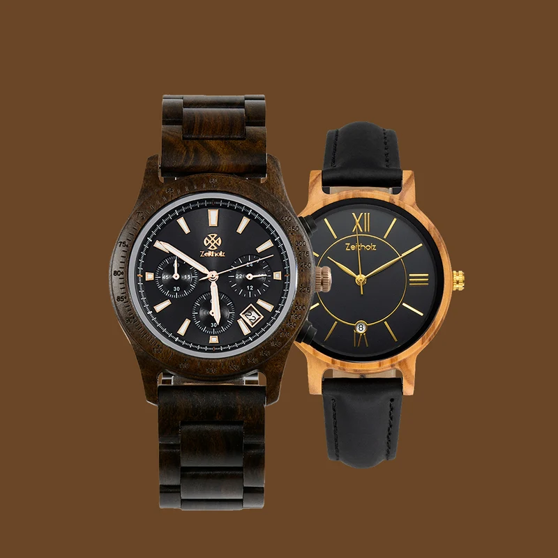 Bergen Black 42mm & Rosenbach Black 36mm for couples