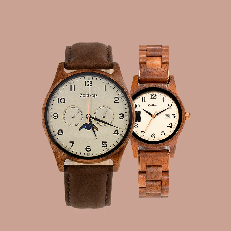 Klitten Brown 42mm & Leuben Oyster 32mm for couples