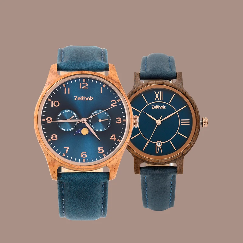 Klitten Blue 42mm & Rosenbach Navy 36mm for couples