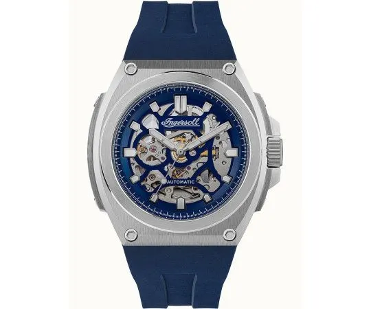 Ingersoll - Montre Homme "The Motion " Automatique Bracelet Silicone Bleu