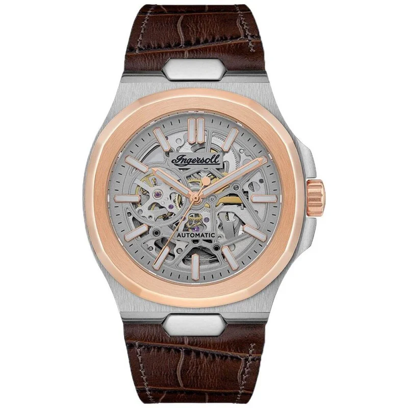 Ingersoll - Montre Homme "The Catalina " Automatique Bracelet Cuir Marron