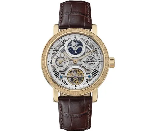Ingersoll - Montre Homme "The Row Dual Time " Automatique Bracelet Cuir