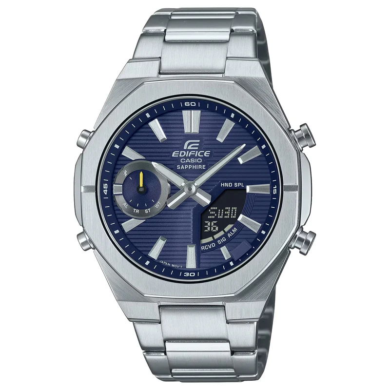 Montre Casio Edifice ECB-S10D-2A Homme Argenté Bleu
