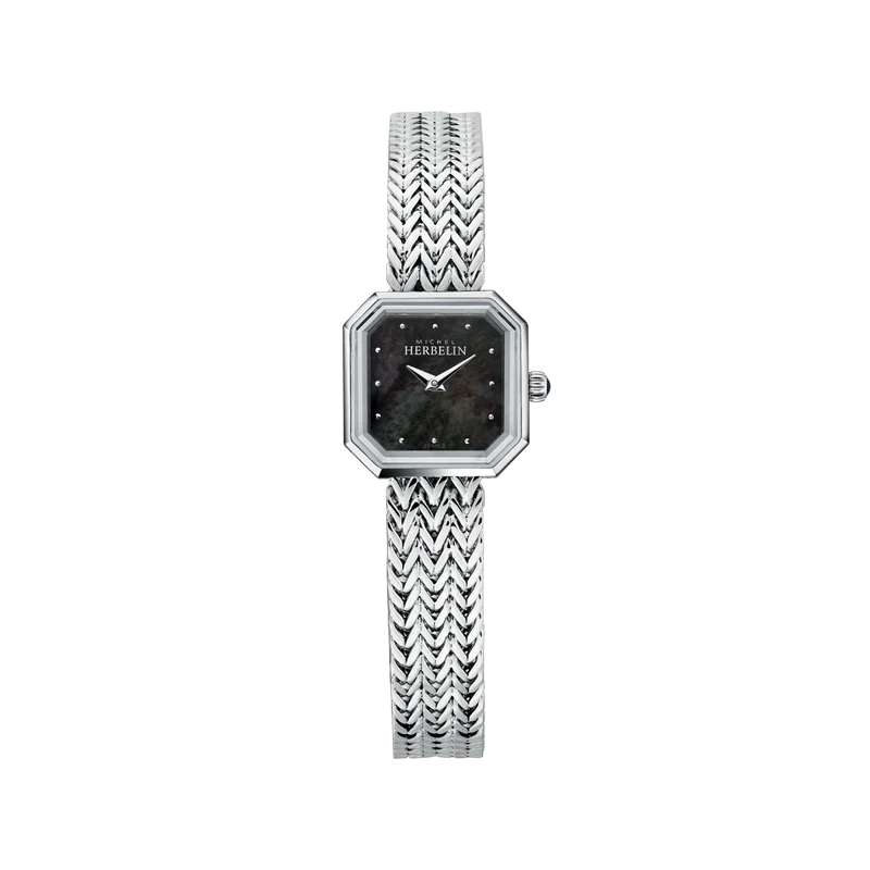 Michel Herbelin - Montre Octogône Noir & Acier