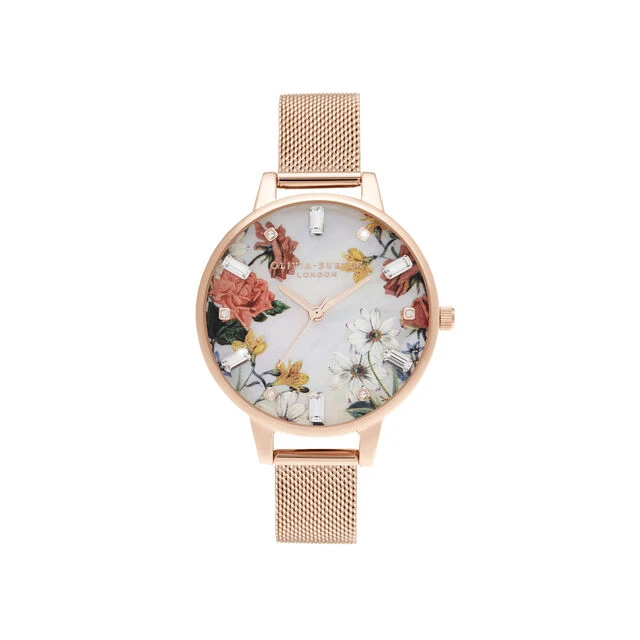 Olivia Burton - Montre Sparkle Florals Rose Gold