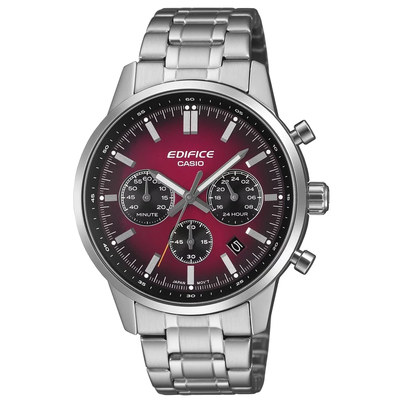 Montre Casio Edifice EFR-575D-4A Homme Argenté Rouge