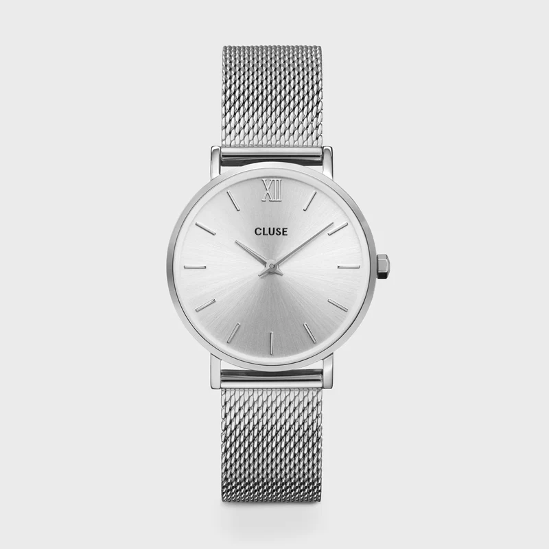 Cluse - Montre Femme Minuit Mesh Full Silver