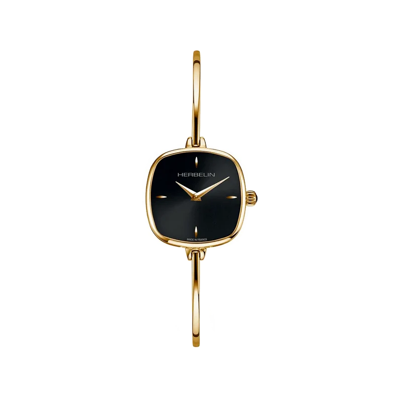 Michel Herbelin - Montre Fil Dorée Cadran Noir 17207BP14