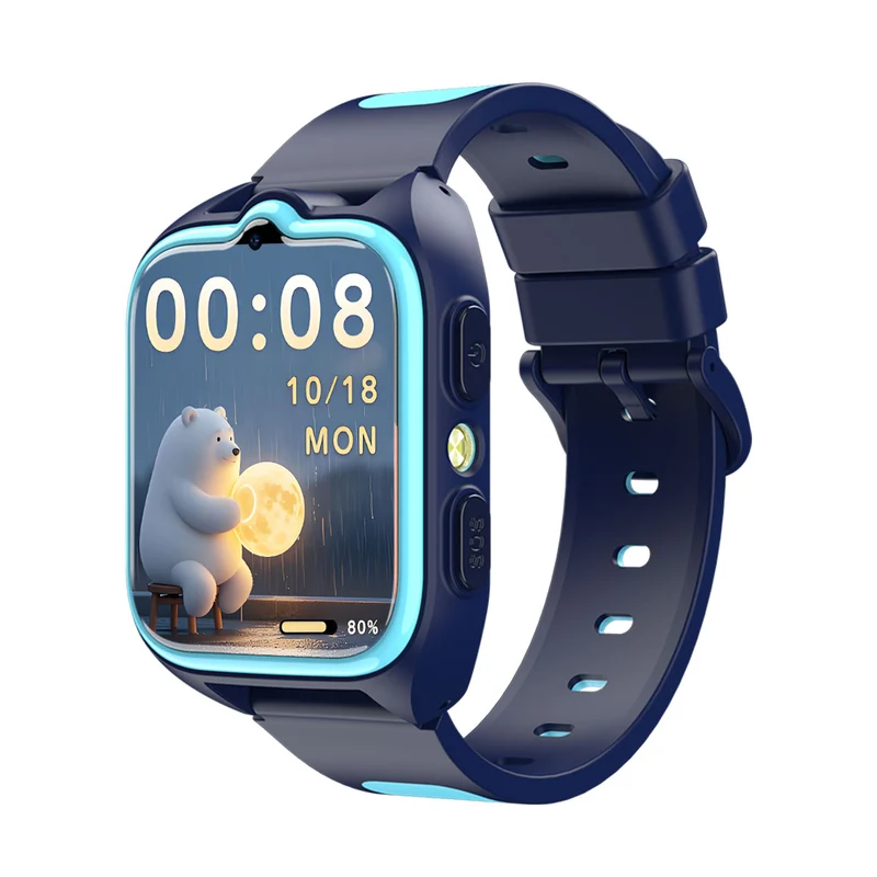 Blackview Z30 – Montre Connectée Enfants 4G avec GPS + Appels Vidéo – Écran 1,75" + Lampe Torche LED – Positionnement IA + Wi-Fi + LBS