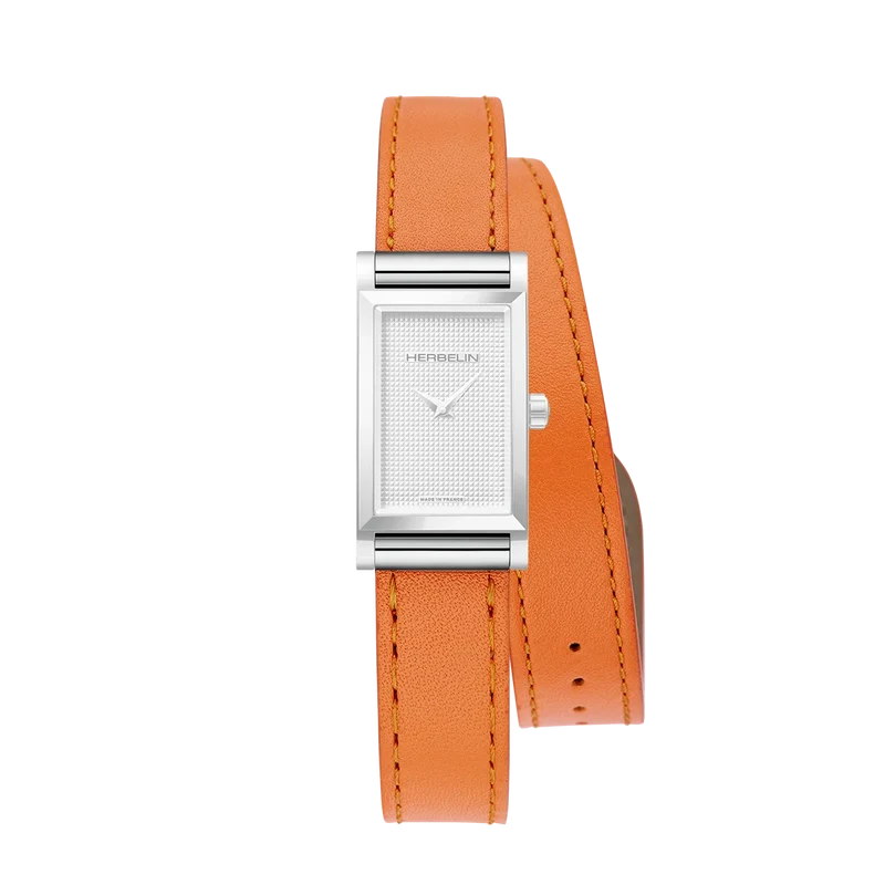 Michel Herbelin - Bracelet de Montre Double Tour Orange