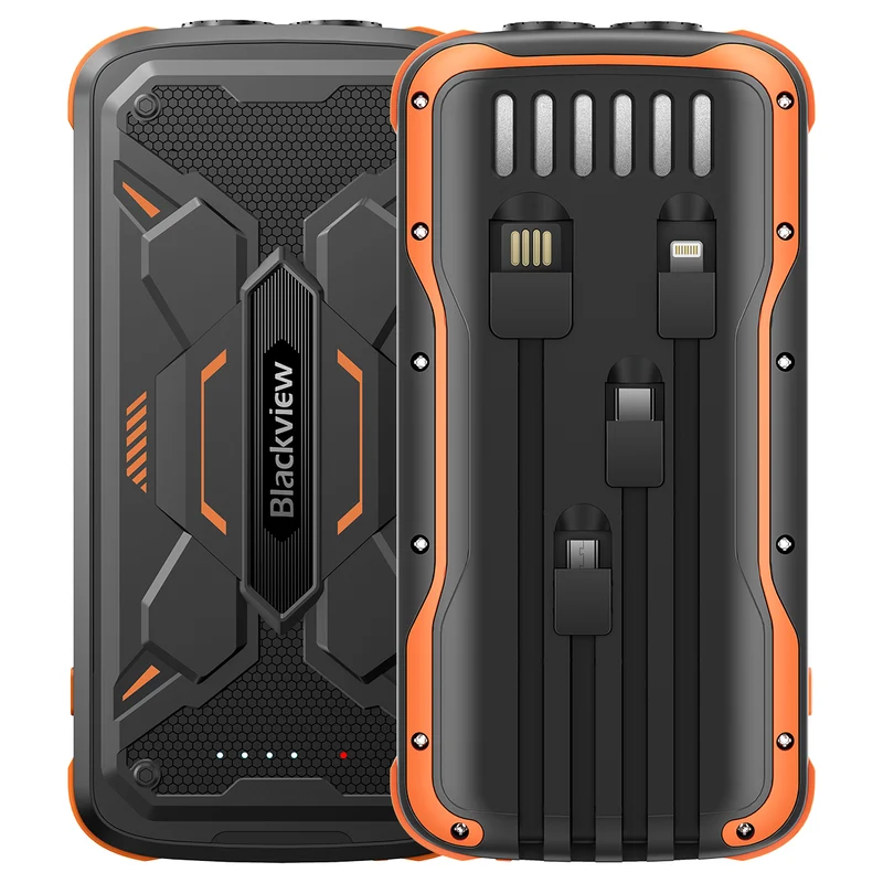 Blackview TERRA 20 – Batterie Externe Robuste IP54 20 000 mAh | 5 Ports de Charge, Double Torche Intégrée