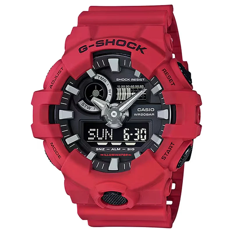 Montre Casio G-Shock GA-700-4A Homme Rouge Noir