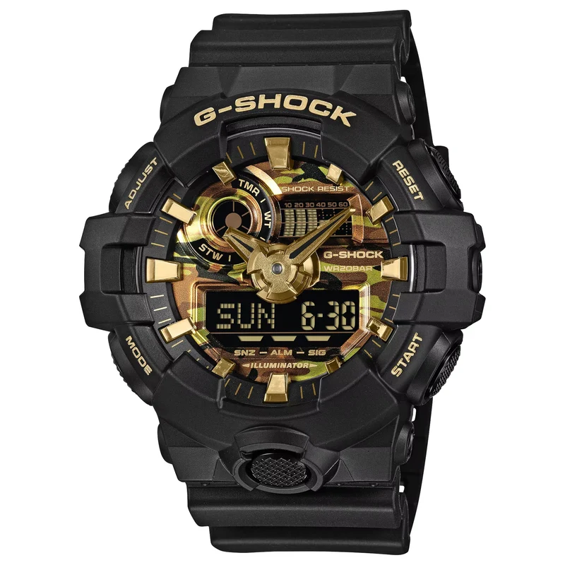Montre Casio G-Shock GA-700CF-1A Homme Noir Doré